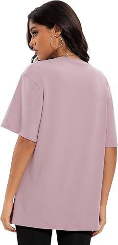 3/4 Pack Oversized Tshirts for Women. Loose Fit Crew Neck Summer Baggy Tops Workout Tees Plus Size T Shirts